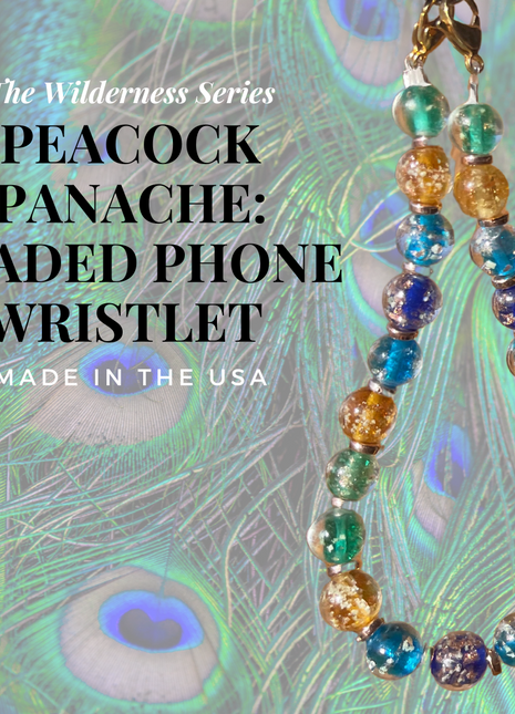 Peacock Panache - Handmade Phone Wristlets